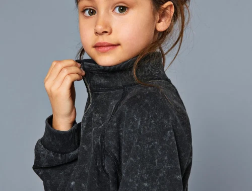 Kids ONLY black washed half zip sweatshirt